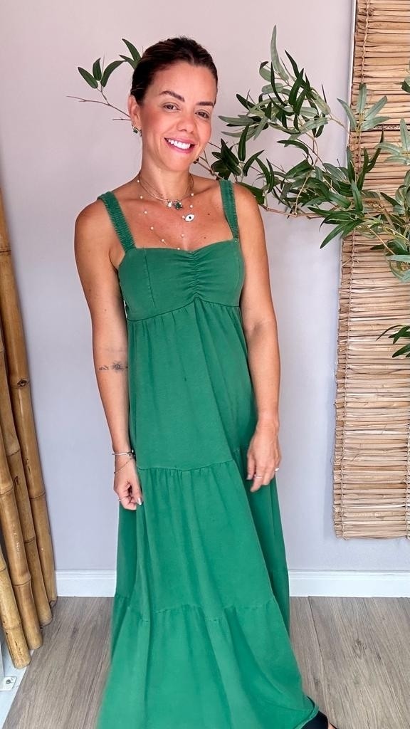 Vestido Maya Basic Verde Bandeira