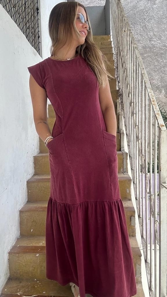 Vestido Heloisa Basic  Cabernet 