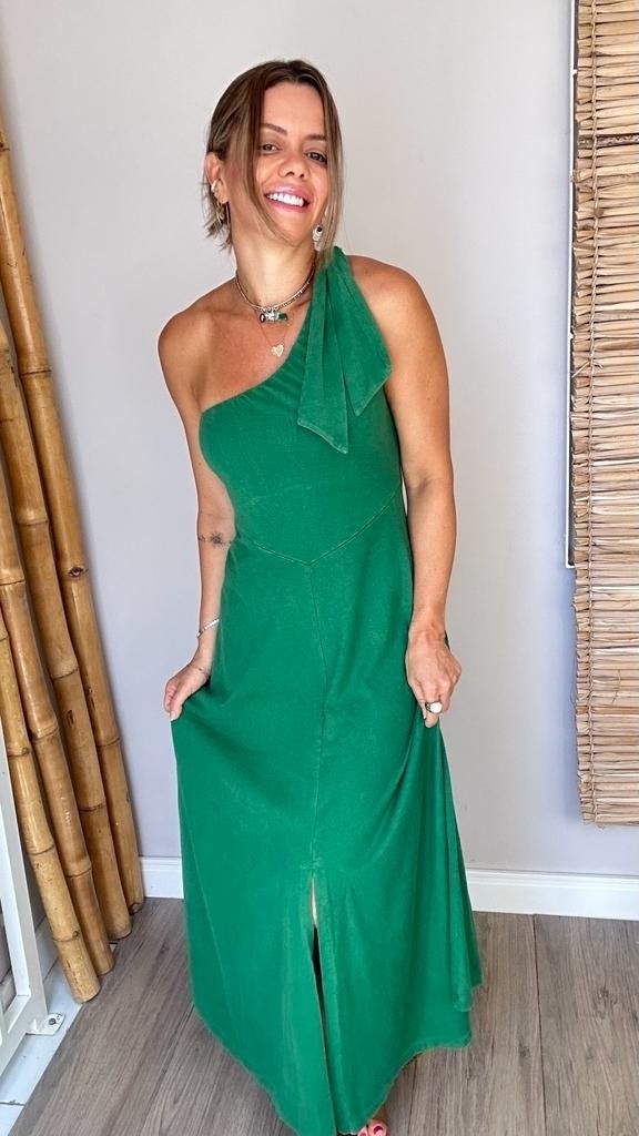 Vestido Samy Basic Verde Bandeira