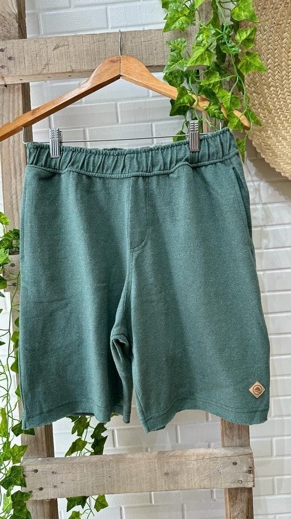 Bermuda Moletom Verde Oliva