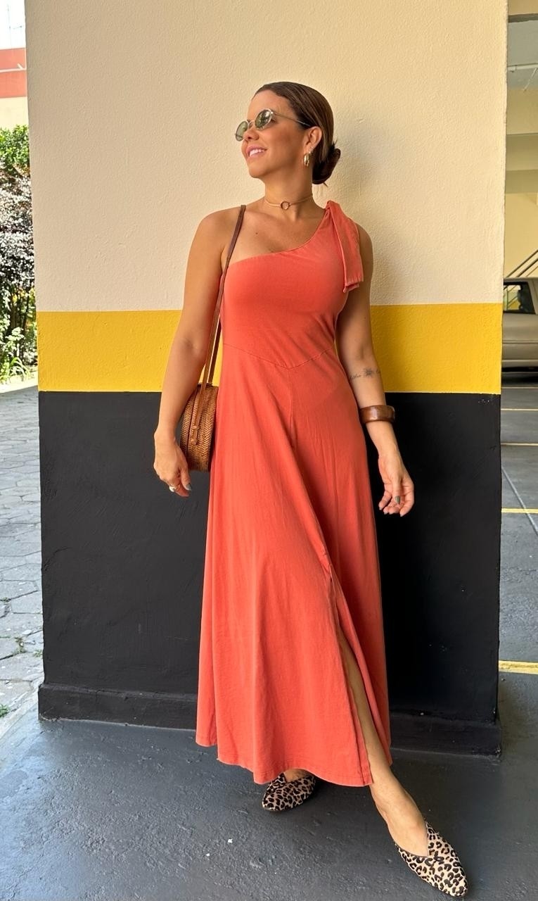 Vestido Samy Basic Terracota