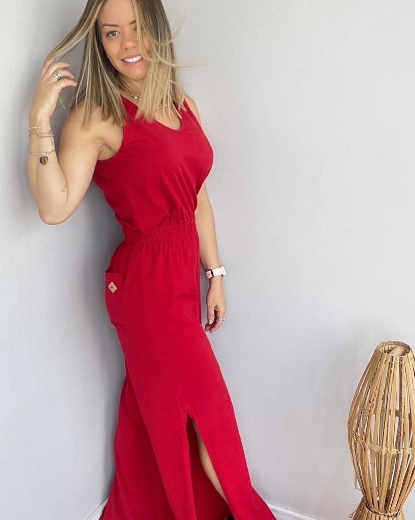 Calça Pantalona Vermelho