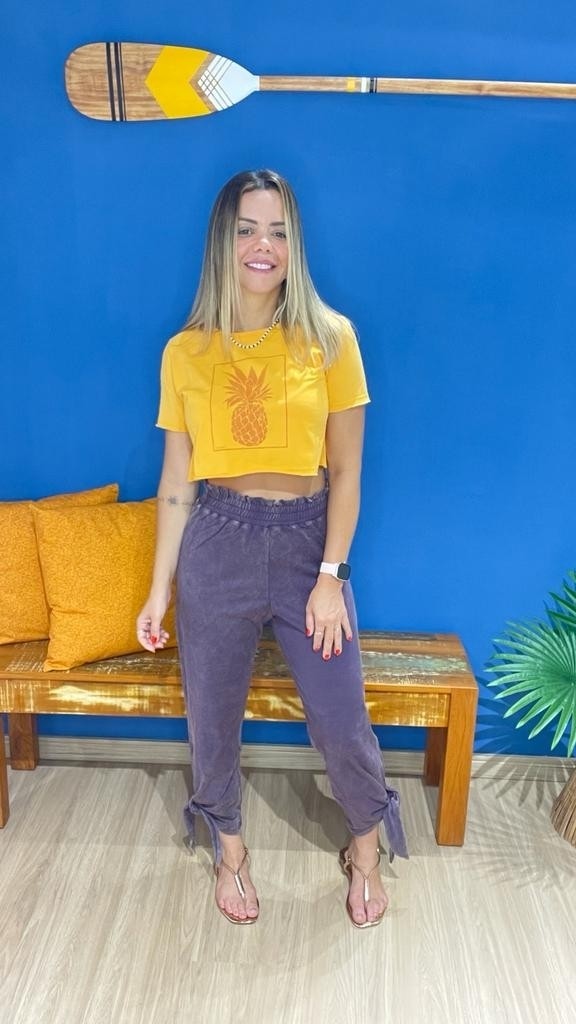 Cropped  Abacaxi Amarelo 