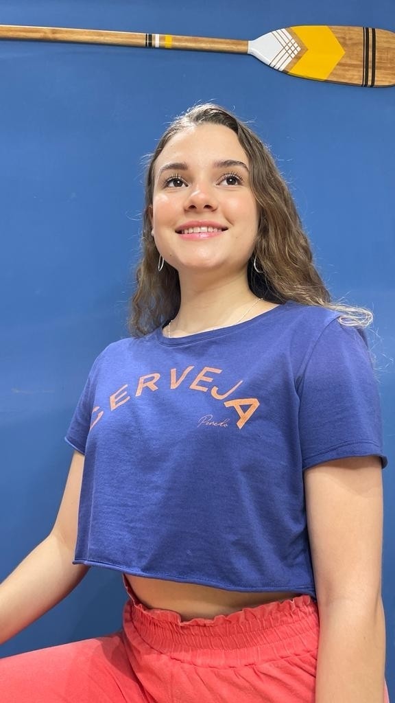 Cropped Cerveja Azul Marinho