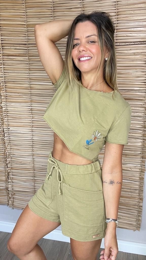 Conjunto Dalila Moletom Verde Oliva