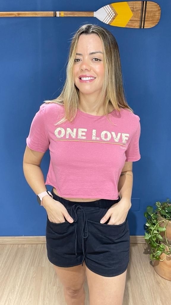 Cropped One Love Cereja