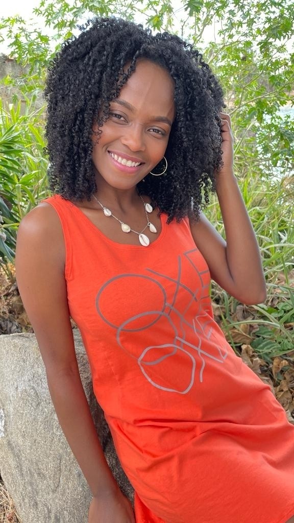 Vestido Curto Regata Oxe Laranja 