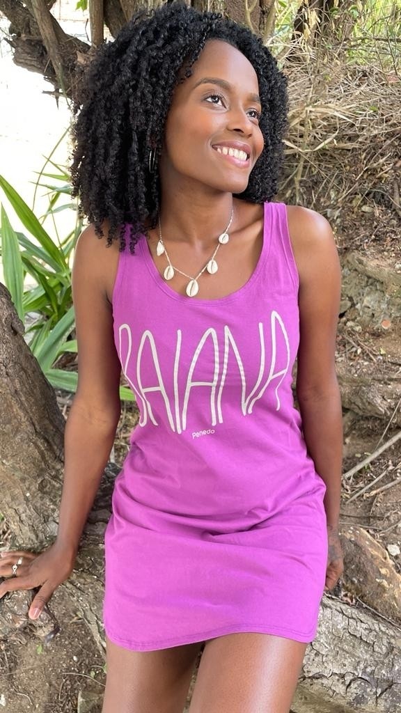 Vestido Curto Regata Baiana Roxo