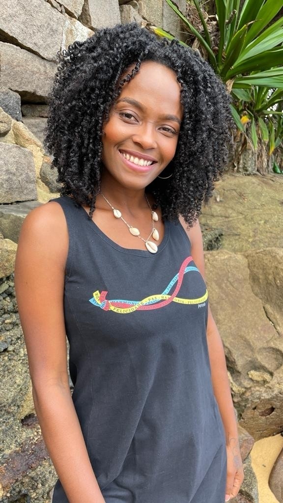 Vestido Curto Regata Fitinhas Bahia Preto