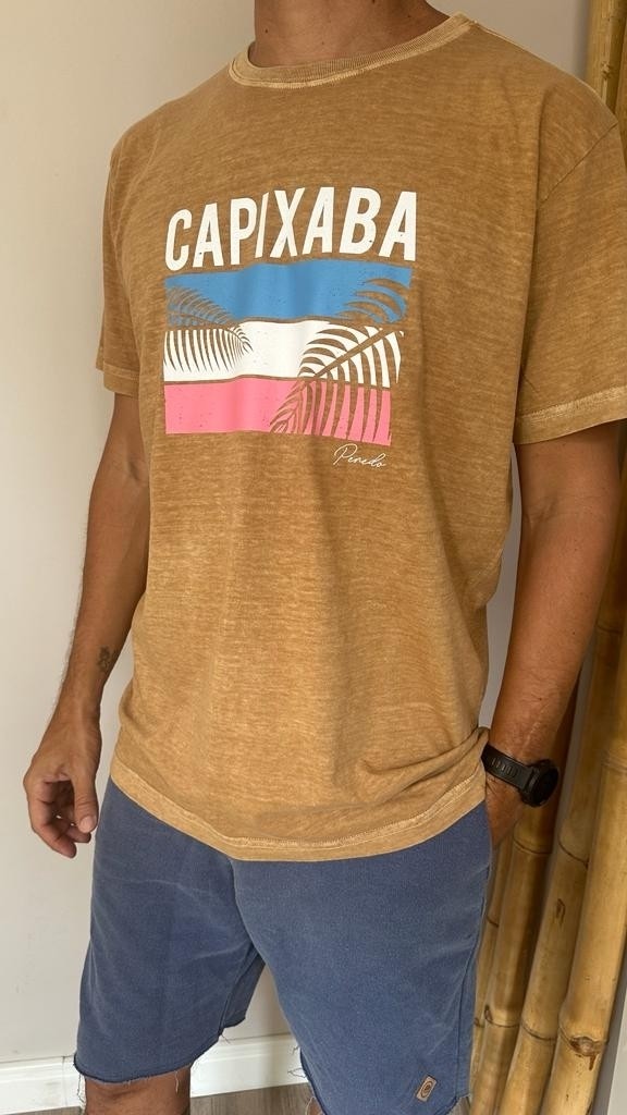 T-Shirt Bandeira E Capixaba Camurça