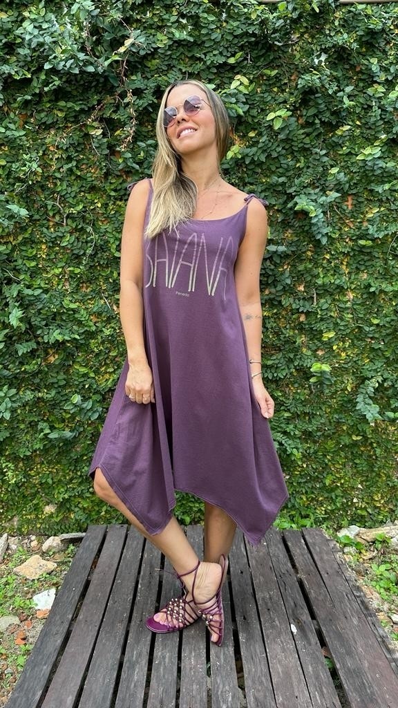 Vestido Pontas Baiana Roxo