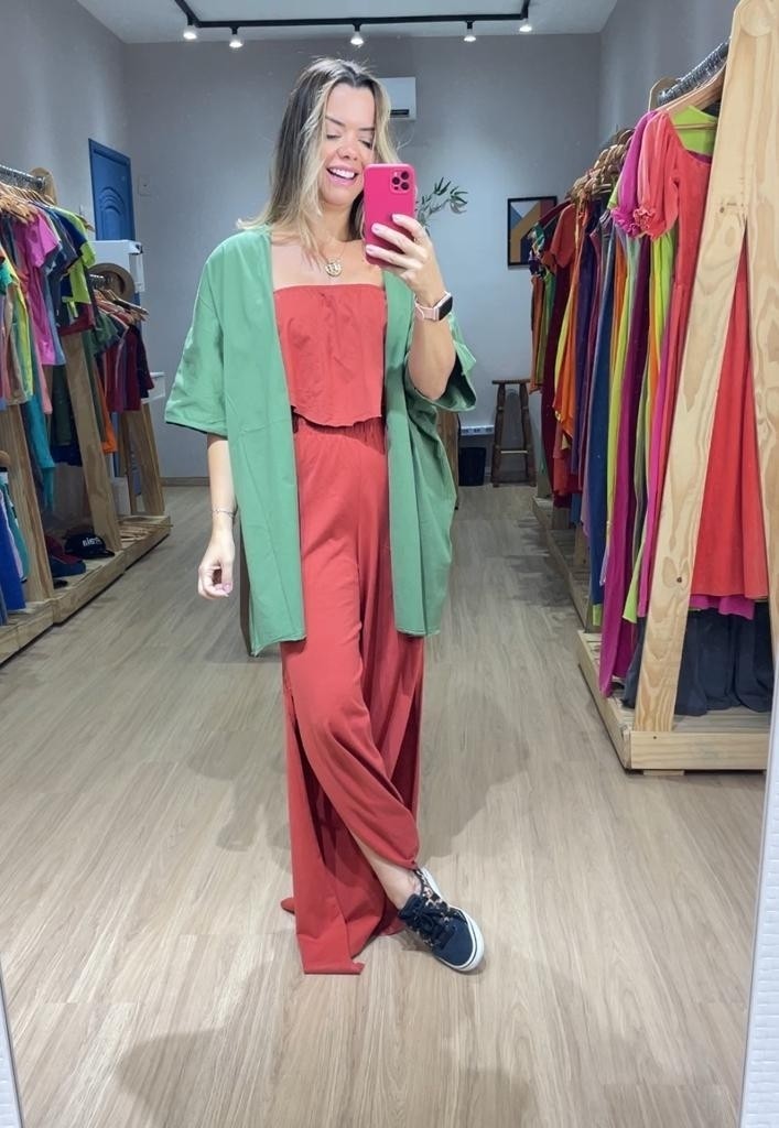 Kimono Concha Verde Oliva 