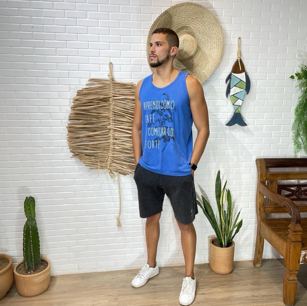 Regata Masculina Café Azul Royal