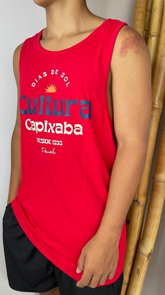 Regata Masculina Cultura Capixaba Vermelho
