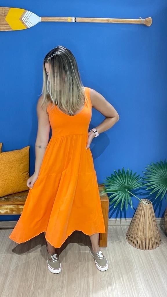 Vestido Helena Laranja 